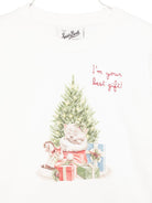 Felpa per bambina MC2 Saint Barth Kids bianca con stampa grafica natalizia - Rubino Kids