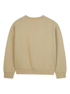 Felpa per bambina Michael Kors Kids beige con stampa logo - Rubino Kids