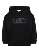 Felpa per bambina Michael Kors Kids nero con strass - Rubino Kids