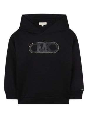 Michael Kors Kids Black Rhinestone Sweatshirt for Girls