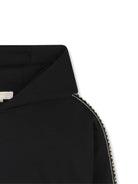 Felpa per bambina Michael Kors Kids nero in jersey con cappuccio - Rubino Kids