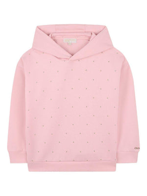 Michael Kors Kids Pink Rhinestone Sweatshirt for Girls