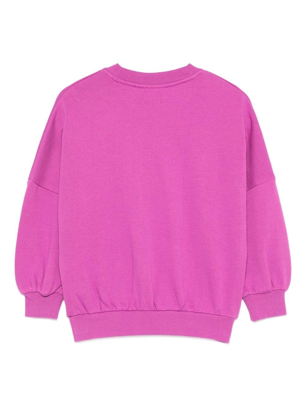 Felpa per bambina Molo fucsia con stampa grafica animali - Rubino Kids