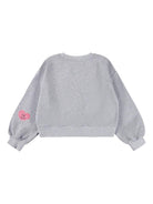 Felpa per bambina MOLO grigia con decorazione con paillettes - Rubino Kids