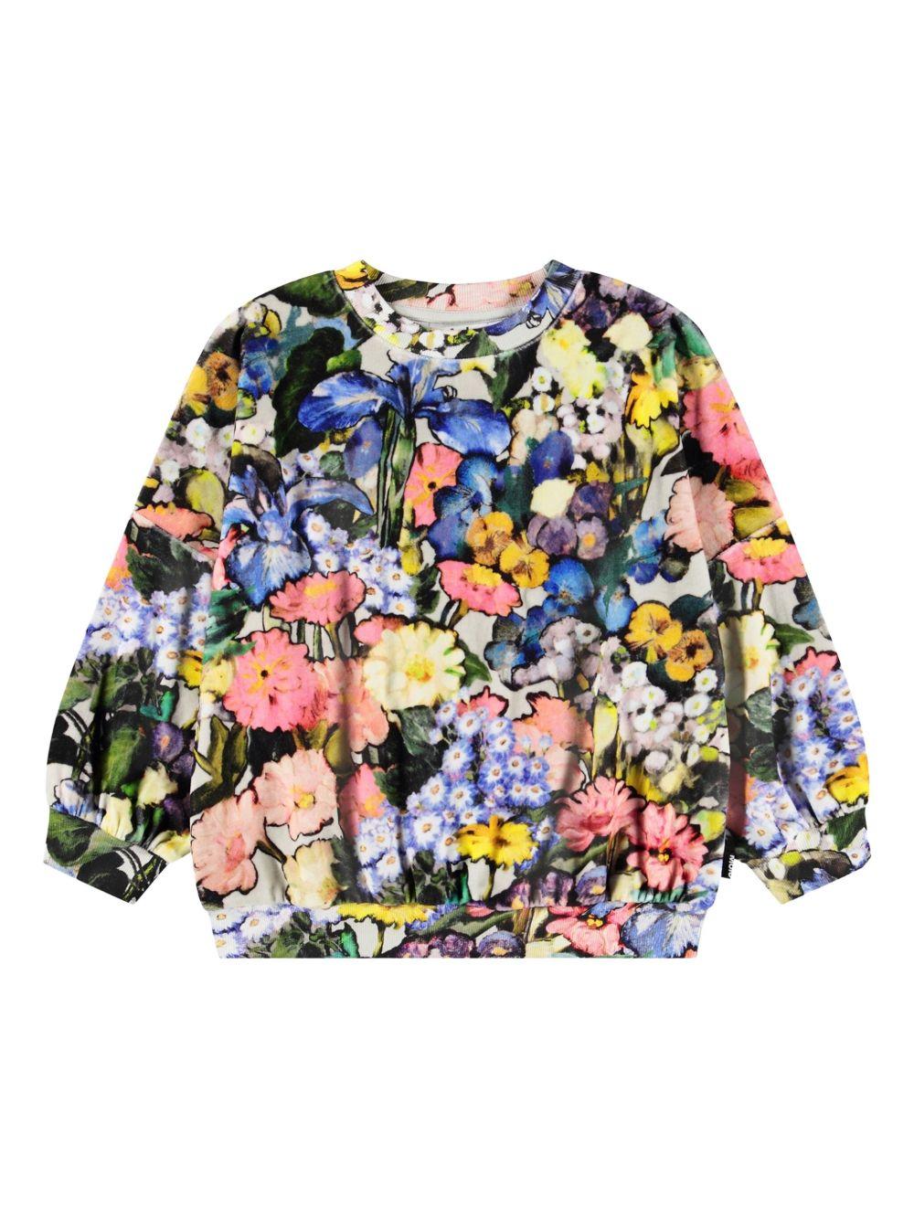 Felpa per bambina Molo multicolore a fiori - Rubino Kids