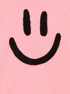 Felpa per bambina Molo rosa con faccia sorridente - Rubino Kids