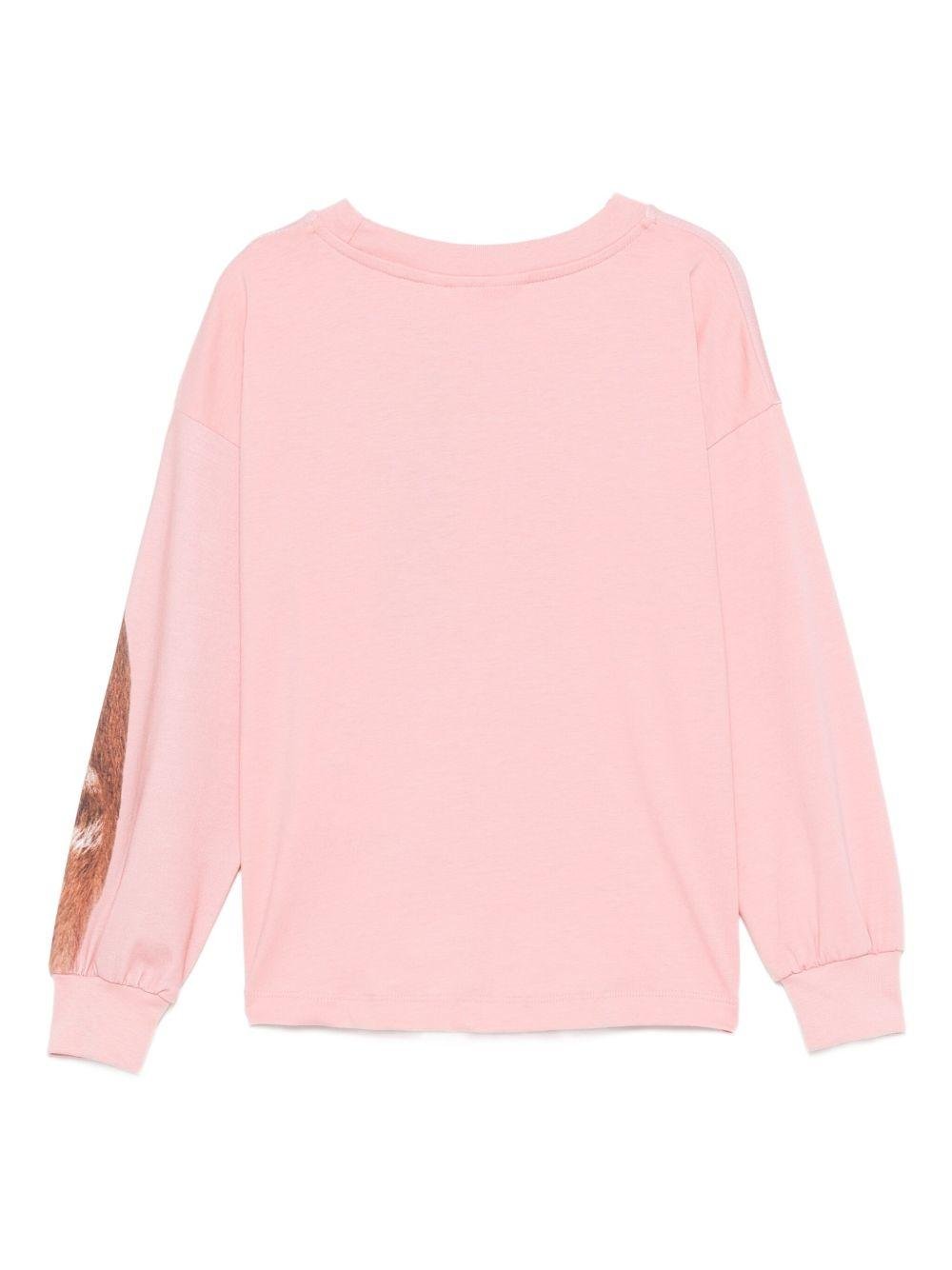 Felpa per bambina Molo rosa con stampa grafica - Rubino Kids