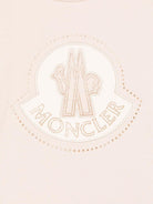 Felpa per bambina Moncler Enfant rosa con applicazione logo - Rubino Kids