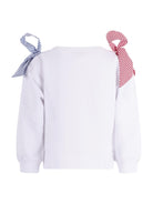 Felpa per bambina Monnalisa bianca con decorazione - Rubino Kids