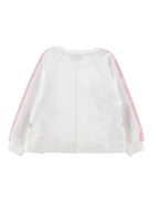 Felpa per bambina Monnalisa bianca con stampa a fiori - Rubino Kids