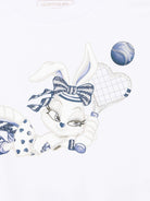 Felpa per bambina Monnalisa bianco con decorazione in cristalli sul davanti - Rubino Kids