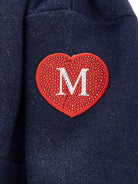 Felpa per bambina Monnalisa blu con logo e cappuccio - Rubino Kids