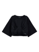 Felpa per bambina Monnalisa nero in jersey - Rubino Kids