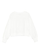 Felpa per bambina Moschino Kids bianca con stampa orso - Rubino Kids