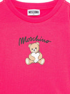 Felpa per bambina Moschino Kids fucsia con stampa Teddy - Rubino Kids