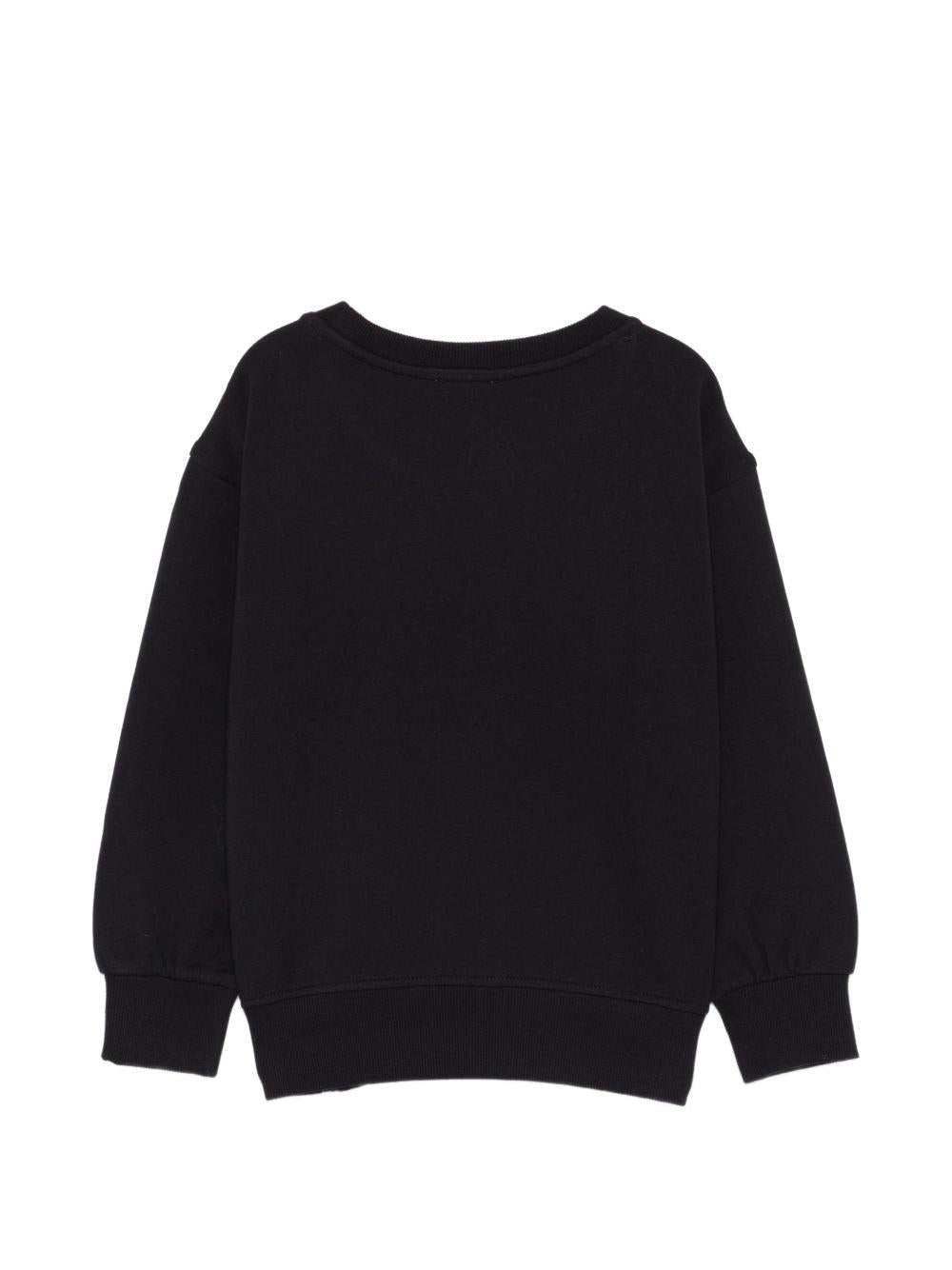 Felpa per bambina Moschino Kids nera con grafica orsetto - Rubino Kids