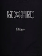 Felpa per bambina Moschino Kids nera con logo sul davanti - Rubino Kids