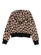 Felpa per bambina Moschino Kids nera con stampa all - over - Rubino Kids