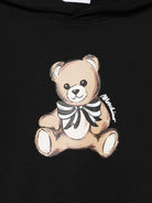 Felpa per bambina Moschino Kids nera con stampa orsetto - Rubino Kids