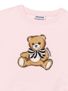 Felpa per bambina Moschino Kids rosa con logo Teddy Bear - Rubino Kids