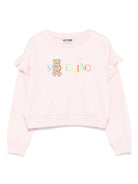 Felpa per bambina Moschino Kids rosa con ruches - Rubino Kids