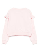 Felpa per bambina Moschino Kids rosa con ruches - Rubino Kids