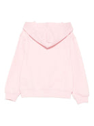 Felpa per bambina Moschino Kids rosa con stampa Teddy e cappuccio - Rubino Kids