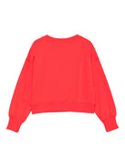 Felpa per bambina Moschino Kids rossa con stampa orso - Rubino Kids