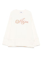 Felpa per bambina MSGM Kids bianco con logo sul davanti - Rubino Kids