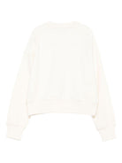 Felpa per bambina MSGM Kids bianco con logo sul davanti - Rubino Kids