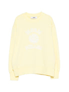 Felpa per bambina MSGM Kids giallo con stampa sul davanti - Rubino Kids