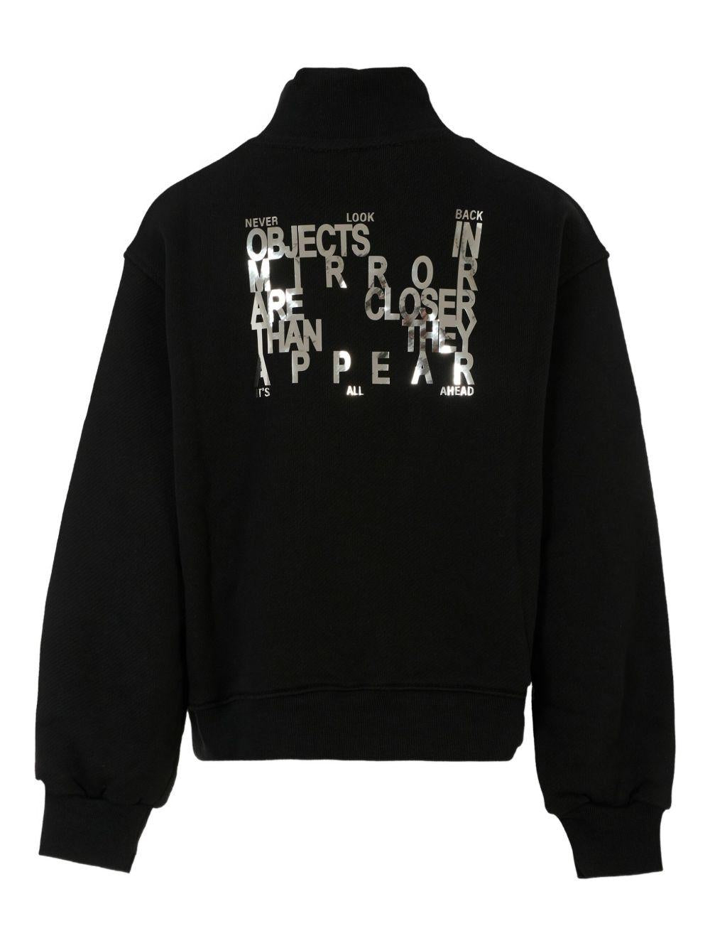 Felpa per bambina MSGM Kids nero con collo rialzato - Rubino Kids