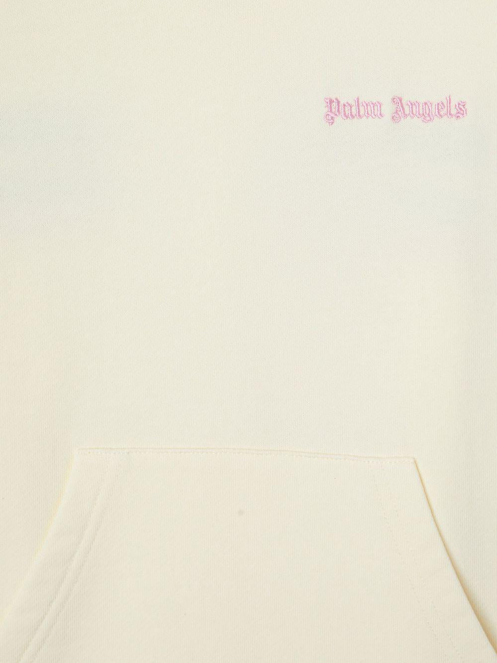 Felpa per bambina Palm Angels Kids beige con cappuccio - Rubino Kids