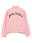 Felpa per bambina Palm Angels Kids rosa con zip - Rubino Kids