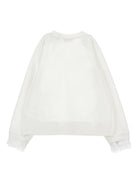 Felpa per bambina Philosophy di Lorenzo Serafini bianca con logo sul davanti - Rubino Kids