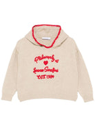 Felpa per bambina Philosophy Di Lorenzo Serafini Kids beige con logo ricamato - Rubino Kids