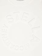 Felpa per bambina Stella McCartney Kids bianca con logo goffrato sul davanti - Rubino Kids
