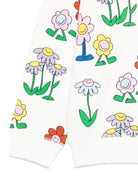Felpa per bambina Stella McCartney Kids bianco con stampa a fiori - Rubino Kids