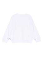Felpa per bambina Stella McCartney Kids bianco con stampa faccina - Rubino Kids