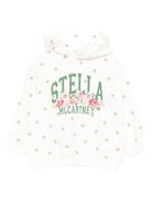 Felpa per bambina Stella McCartney Kids bianco con stampa fiori - Rubino Kids