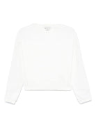 Felpa per bambina Stella McCartney Kids bianco con zip e decorazione sulla manica - Rubino Kids