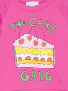 Felpa per bambina Stella McCartney Kids fucsia con stampa di torta - Rubino Kids