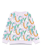 Felpa per bambina Stella McCartney Kids lilla con stampa grafica arcobaleni - Rubino Kids