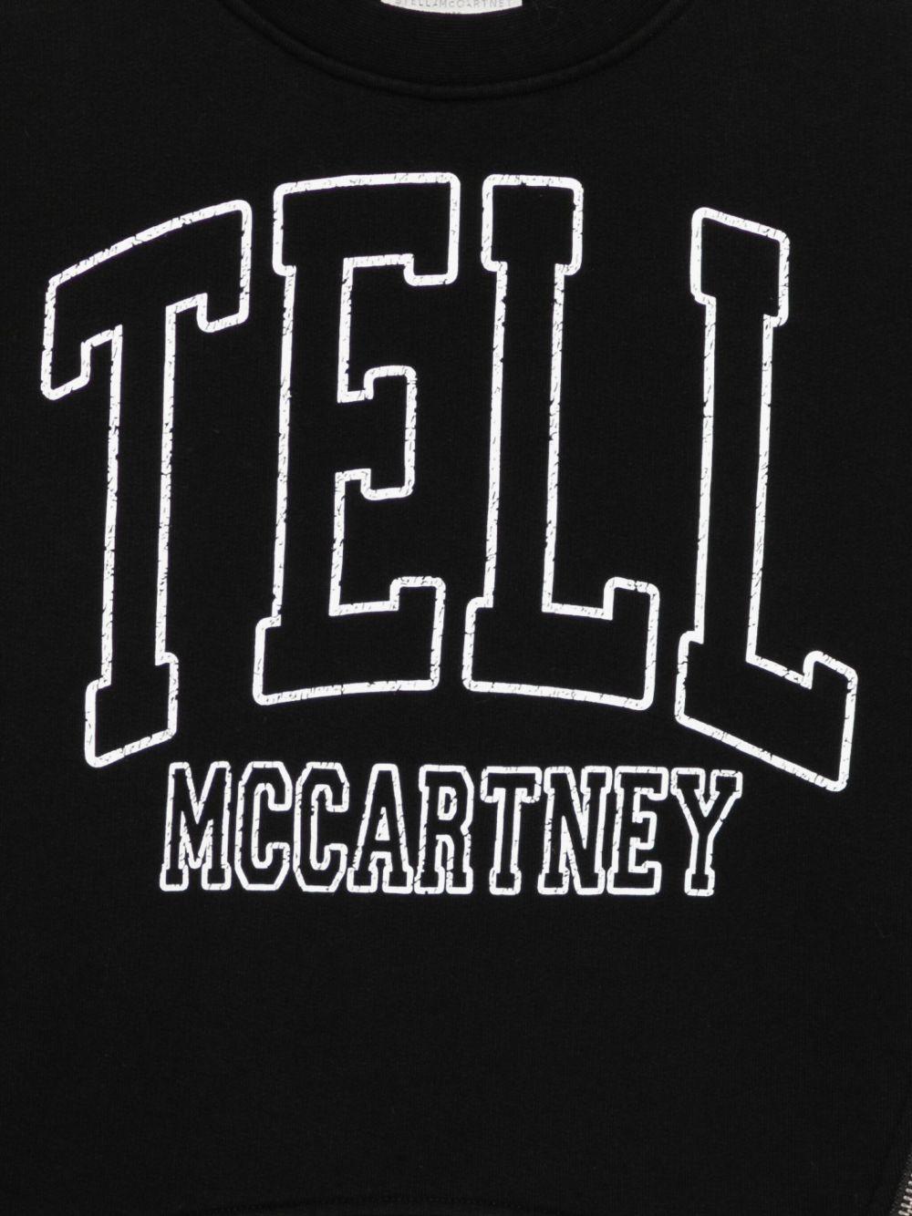 Felpa per bambina Stella McCartney Kids nero con zip laterali - Rubino Kids