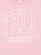 Felpa per bambina Stella McCartney Kids rosa con logo ricamato - Rubino Kids