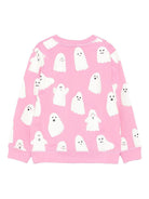 Felpa per bambina Stella McCartney Kids rosa con motivo fantasmi - Rubino Kids