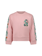 Felpa per bambina Stella McCartney Kids rosa con stampa logo sul davanti - Rubino Kids