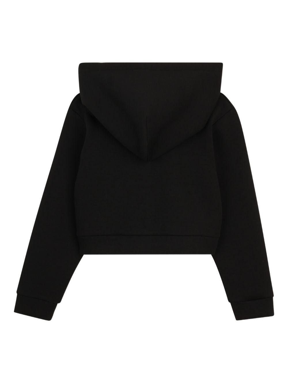 Felpa per bambina The Marc Jacobs Kids nera con dettagli disegnati bianchi - Rubino Kids