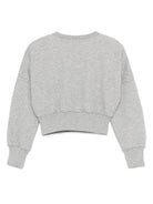 Felpa per bambina Versace Kids grigio con stampa logo sul davanti - Rubino Kids