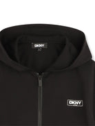 Felpa per bambini Dkny Kids nera con cappuccio e zip - Rubino Kids